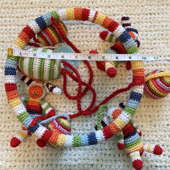 Pebble Child Handmade Fair Trade Rainbow Bunny Baby Nursey Mobile NEW NWT - Picture 6 of 6